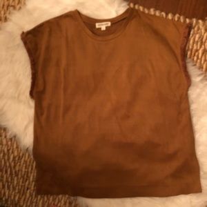 Brown Suede Top